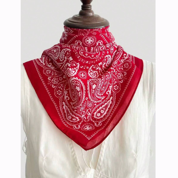 Women’s Paisley Print Square Bandana Scarf 70x70CM