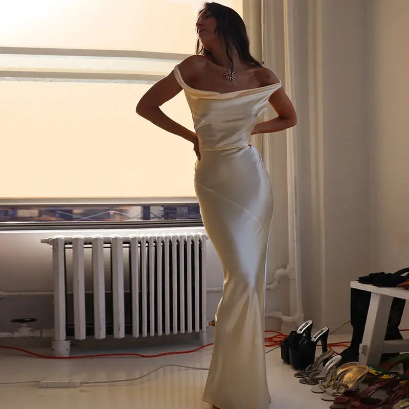 The Crème Prom Dress