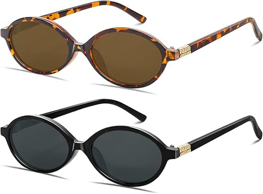 Retro Oval Sunglasses Unisex 90s Small Frame UV400 Brown Lens Tortoise spring 2026 collection