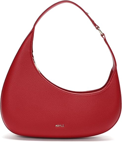 Women’s Black Hobo Shoulder Bag Vegan Leather Zipper Handbag Large Capacity spring 2026 collection