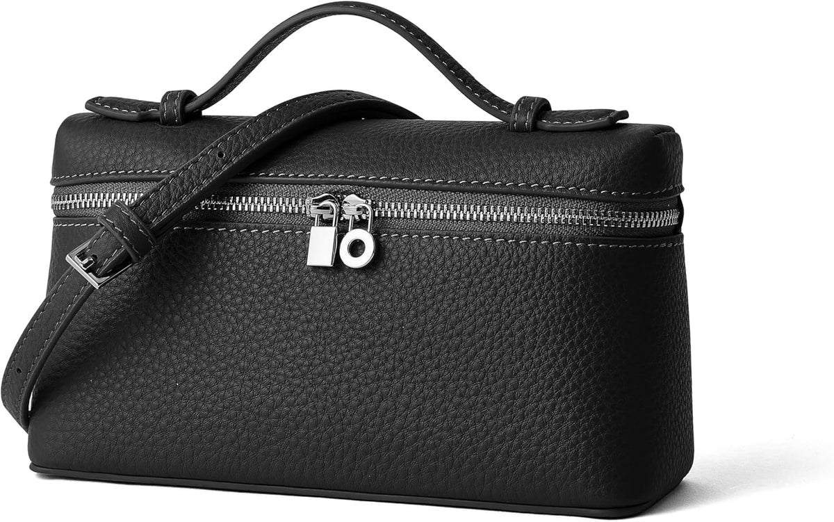 Women’s Genuine Leather Mini Crossbody Bag Top Handle Clutch Phone Purse Black spring 2026 collection