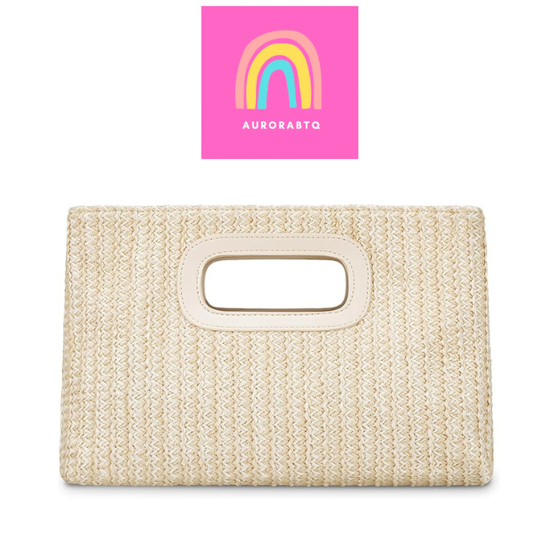 Women’s Straw Clutch Bag Top Handle Evening Purse with Chain Strap spring 2026 collection
