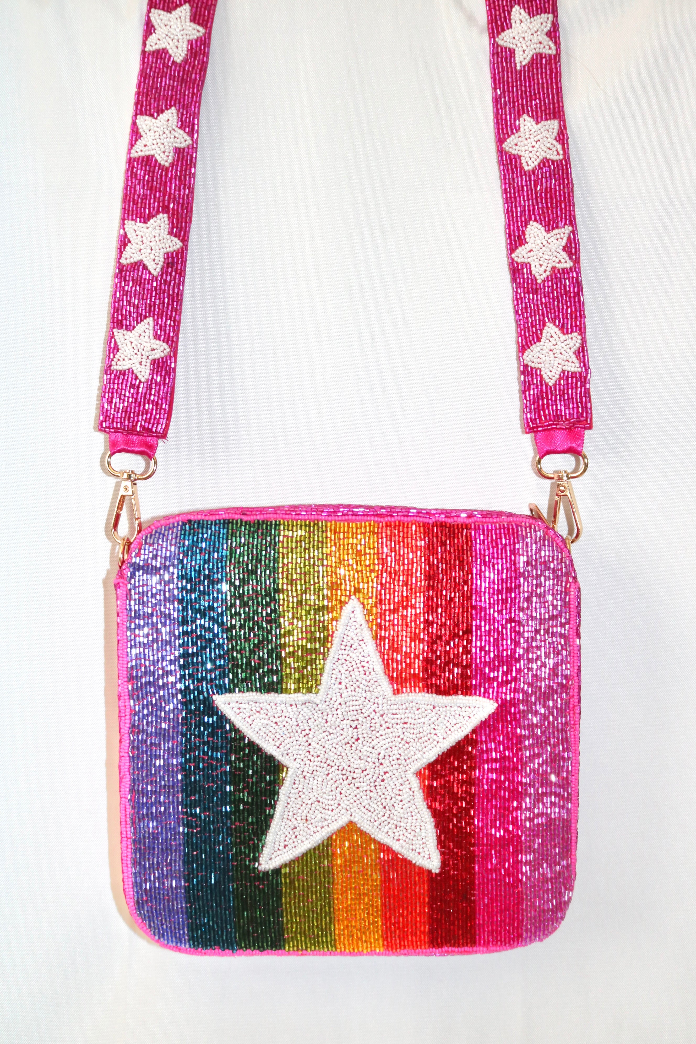 The Pink Star Glitter Crossbody Bag – aurorabtq