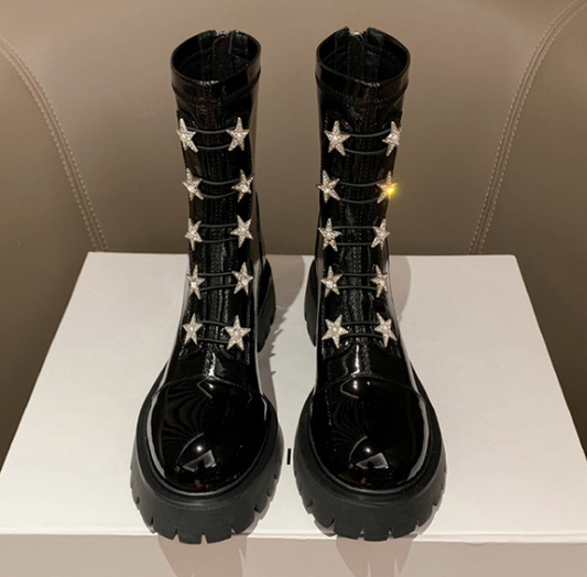 The Starry Night Platform Boots