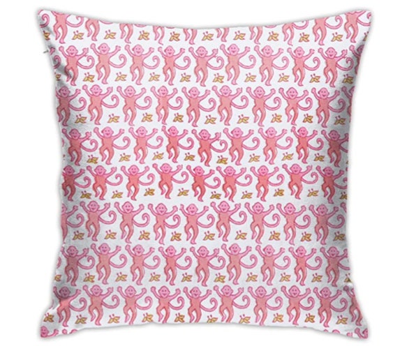 The Monkey Pillow Case in Blue