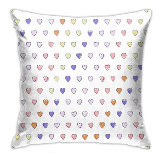 The Heart Pillow Case in Blue