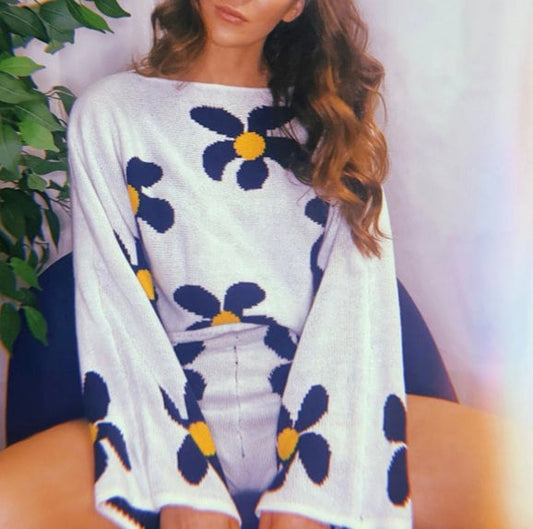 Autumn Floral Lounge Set - White