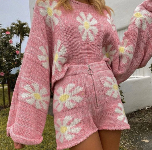 Autumn Floral Lounge Set - Pink
