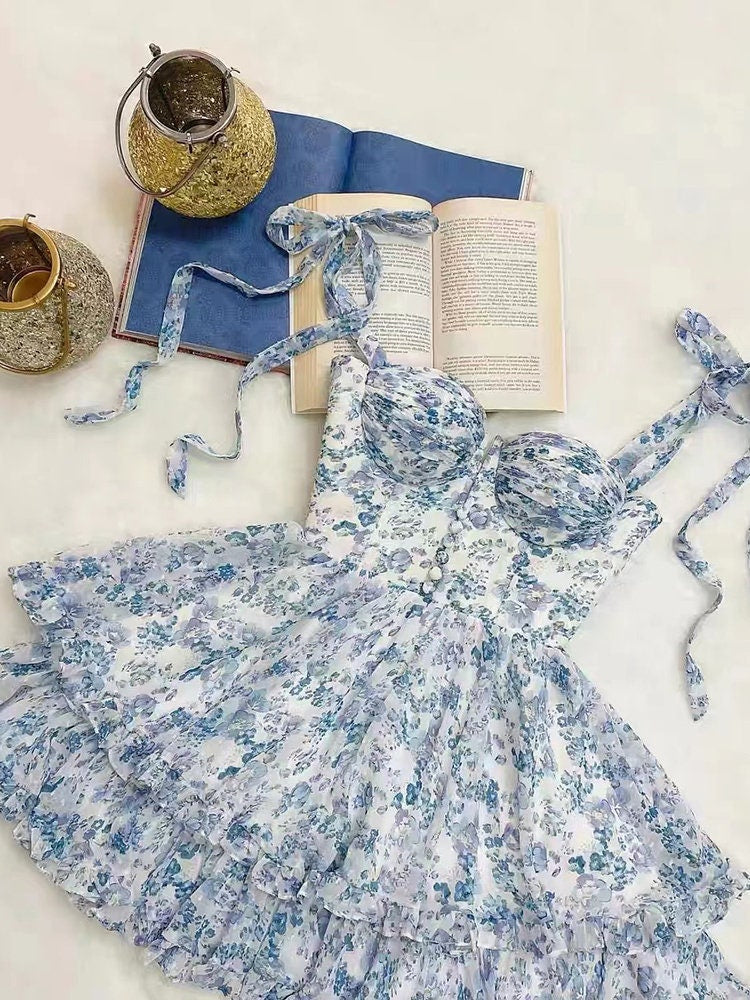 The Hannah Dress in Blue