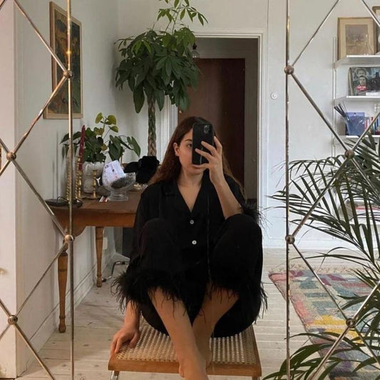 The Feather Silky Pajama Set
