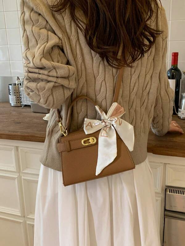 Women’s Mini PU Leather Crossbody Bag Litchi Grain Square Handbag Black spring 2026 collection
