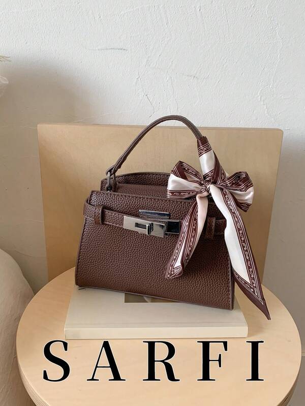 Women’s Mini PU Leather Crossbody Bag Litchi Grain Square Handbag Black spring 2026 collection