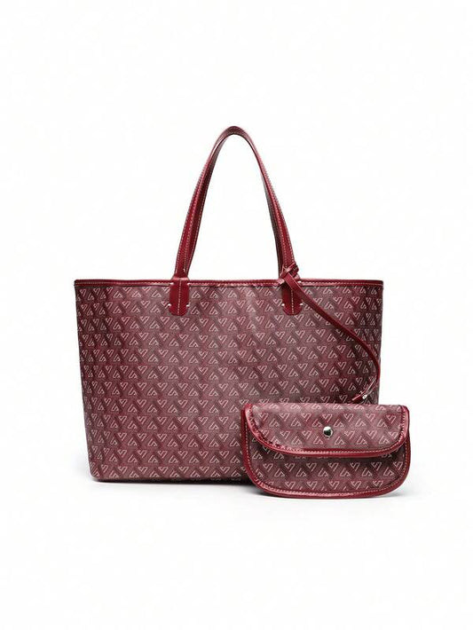 Women’s Large Tote Bag Set Minimalist Shoulder Handbag PVC Commuter Black spring 2026 collection