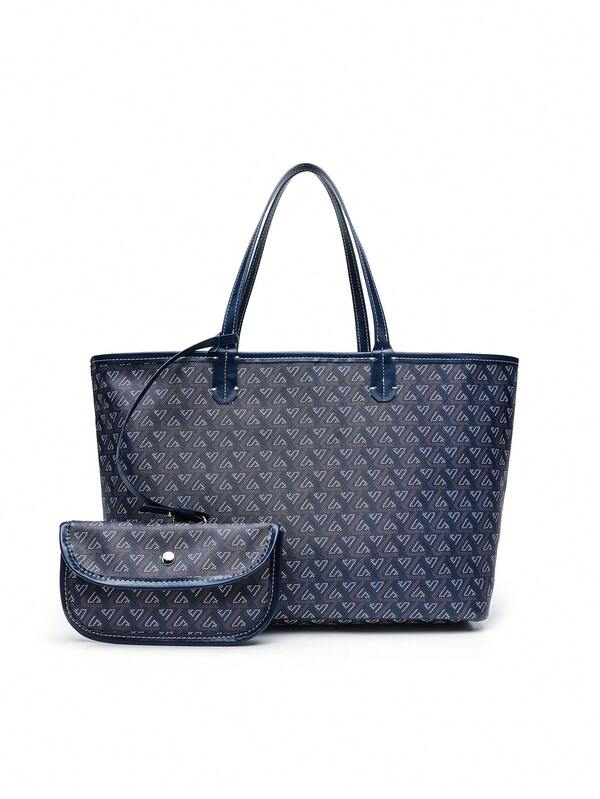 Women’s Large Tote Bag Set Minimalist Shoulder Handbag PVC Commuter Black spring 2026 collection