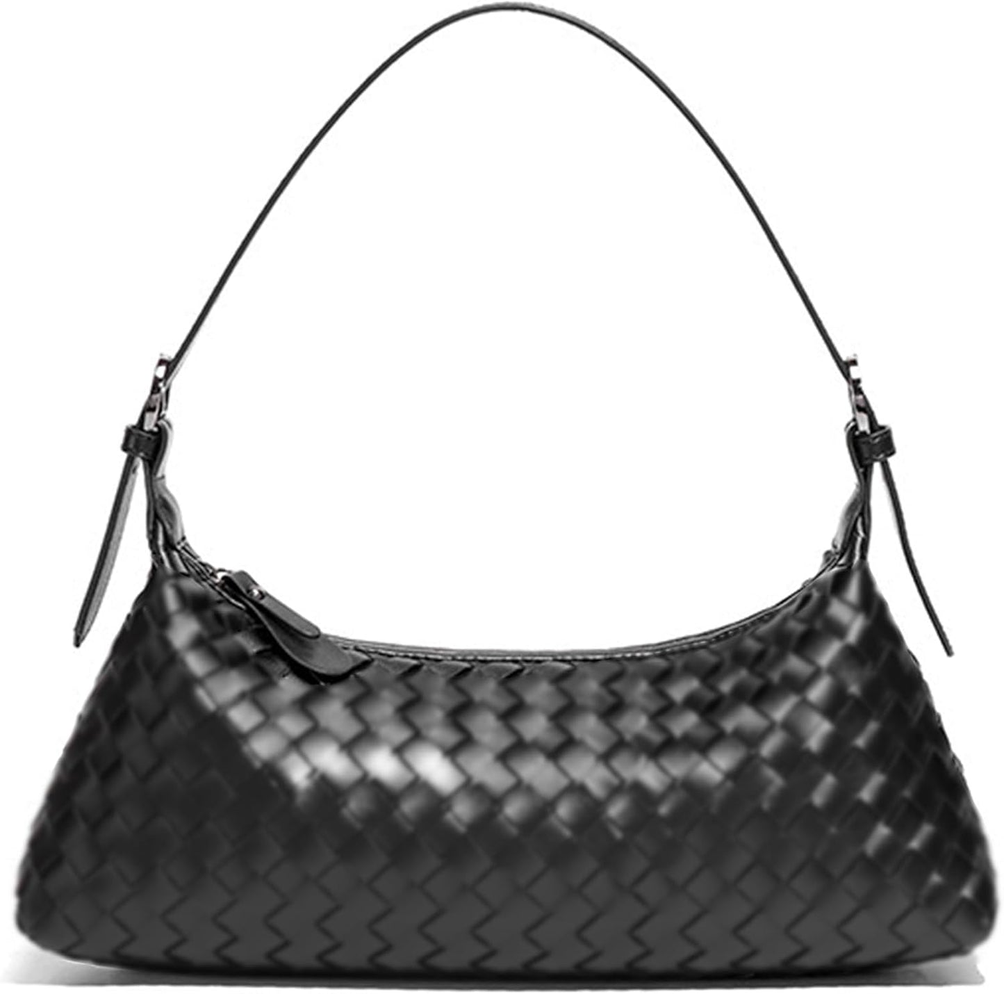 Women’s Woven Crossbody Shoulder Bag Small Faux Leather Hobo Purse Apricot