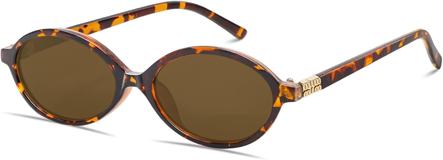 Retro Oval Sunglasses Unisex 90s Small Frame UV400 Brown Lens Tortoise spring 2026 collection