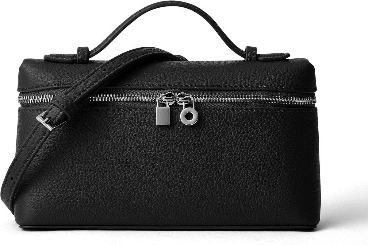 Women’s Genuine Leather Mini Crossbody Bag Top Handle Clutch Phone Purse Black spring 2026 collection