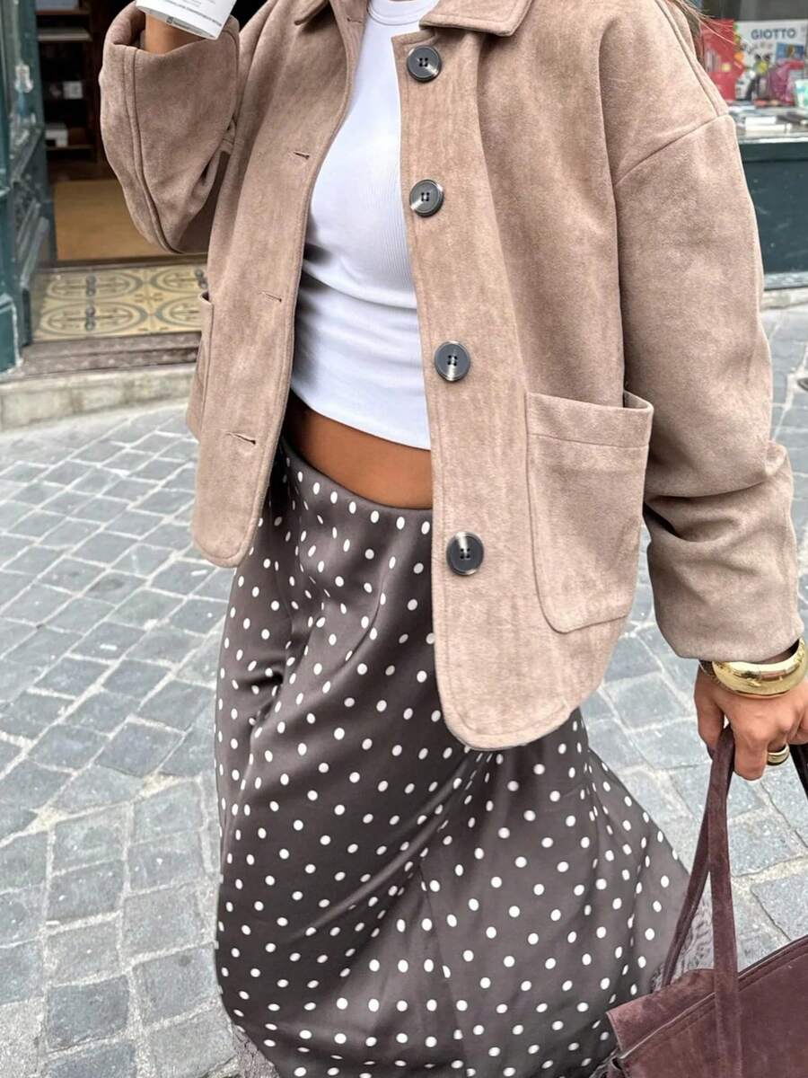 Women’s Polka Dot Satin Maxi Skirt High Waist Lace Trim A-Line Flowy Skirt spring 2026 collection