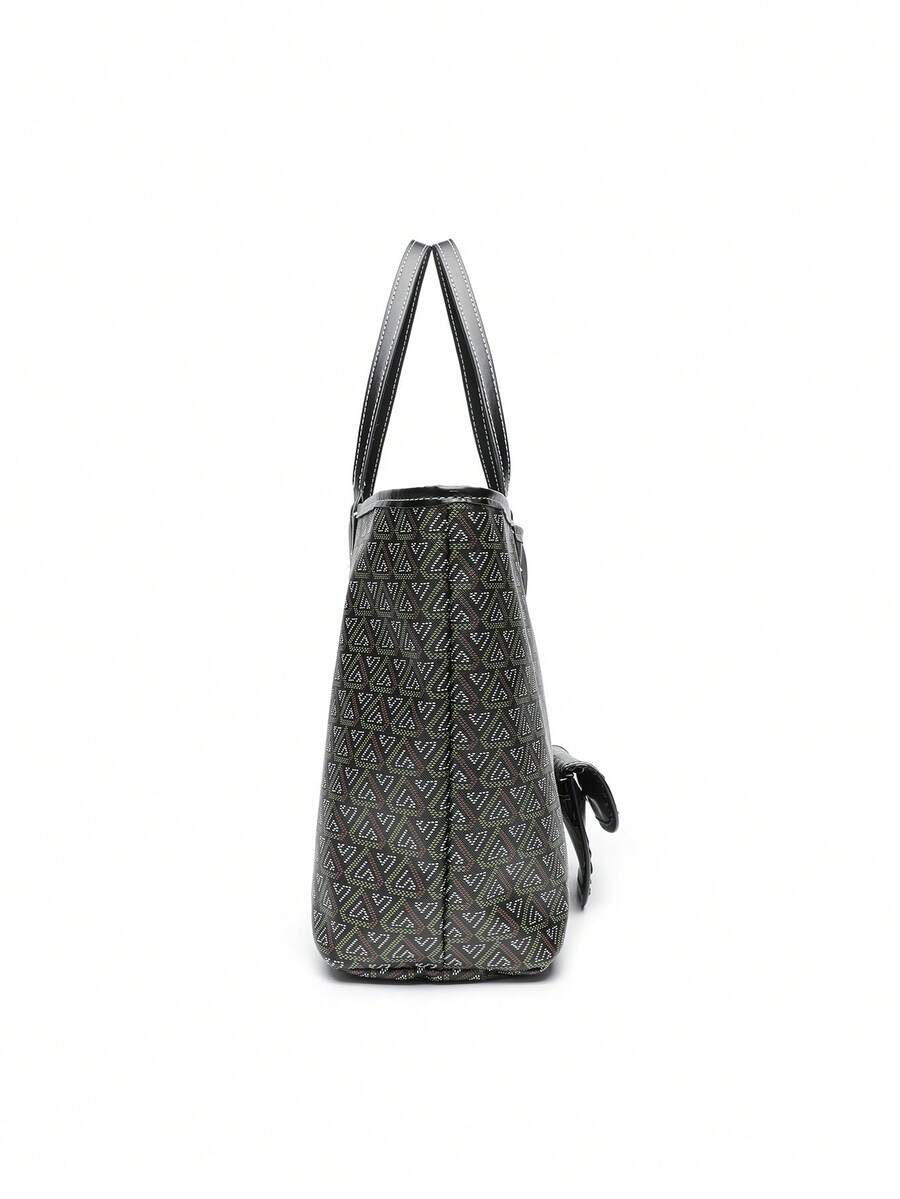 Women’s Large Tote Bag Set Minimalist Shoulder Handbag PVC Commuter Black spring 2026 collection
