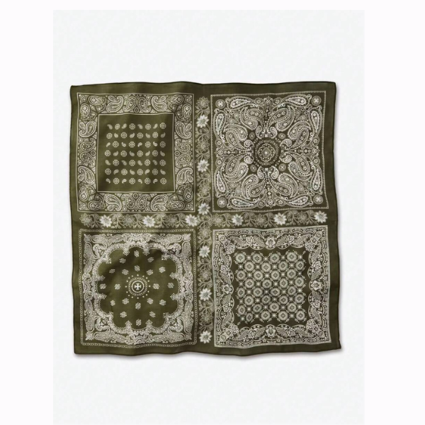 Women’s Paisley Print Square Bandana Scarf 70x70CM