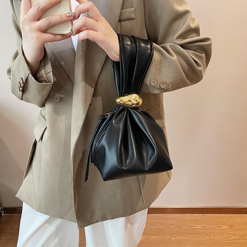 Women’s Knot Clutch Bag Vegan Leather Mini Wristlet Handbag  spring 2026 collection