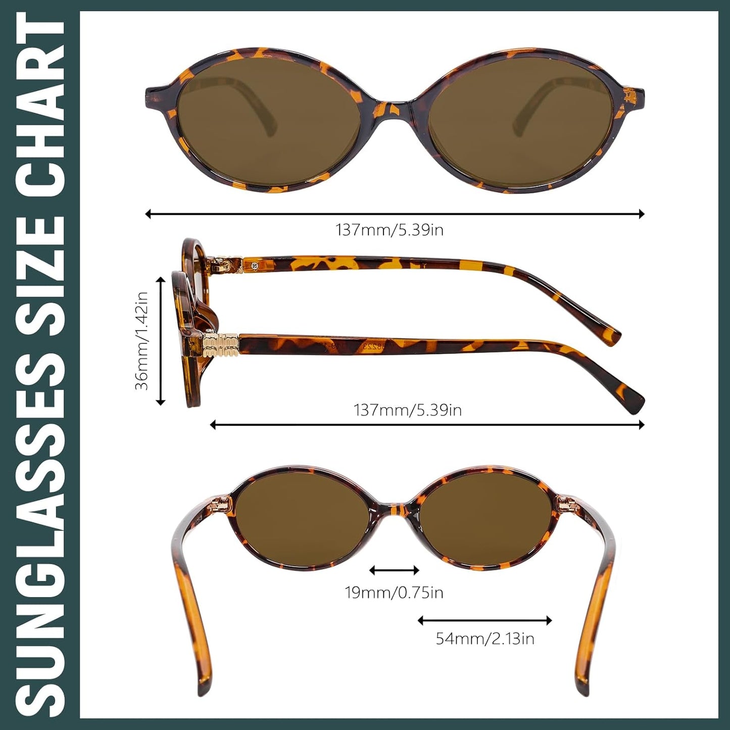 Retro Oval Sunglasses Unisex 90s Small Frame UV400 Brown Lens Tortoise spring 2026 collection