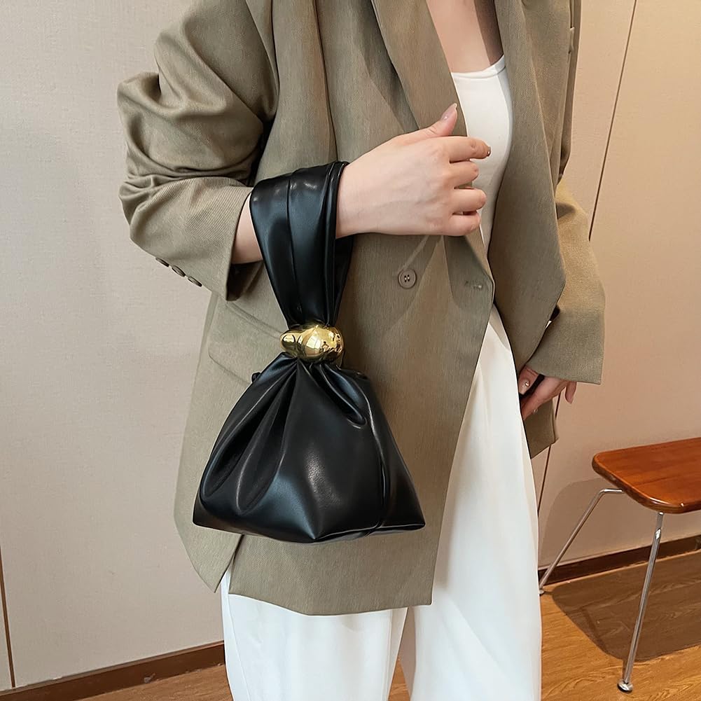 Women’s Knot Clutch Bag Vegan Leather Mini Wristlet Handbag  spring 2026 collection