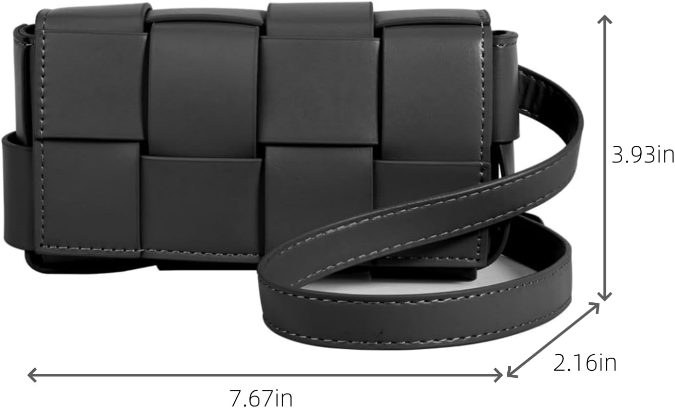 Women’s Mini Woven Crossbody Bag Adjustable Strap Square Shoulder Clutch Purse spring 2026 collection