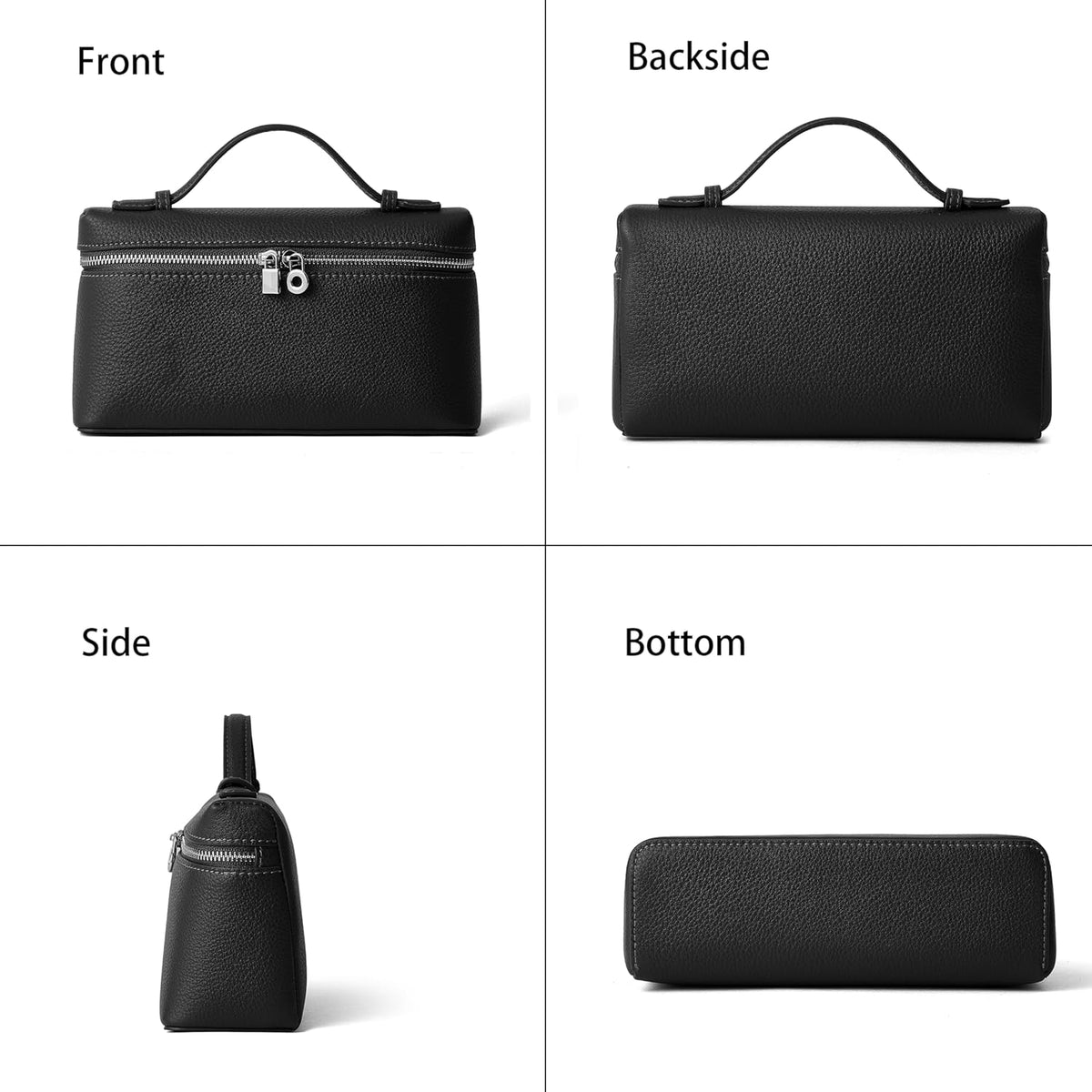 Women’s Genuine Leather Mini Crossbody Bag Top Handle Clutch Phone Purse Black spring 2026 collection