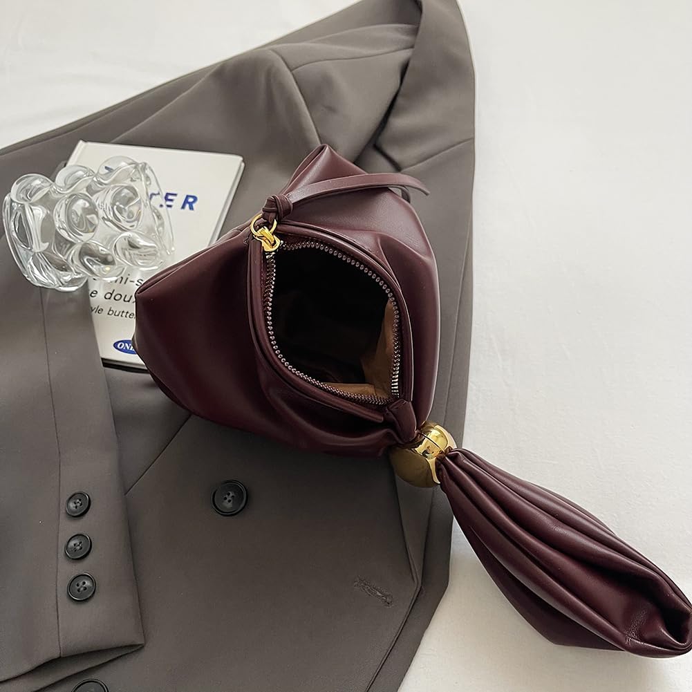 Women’s Knot Clutch Bag Vegan Leather Mini Wristlet Handbag  spring 2026 collection