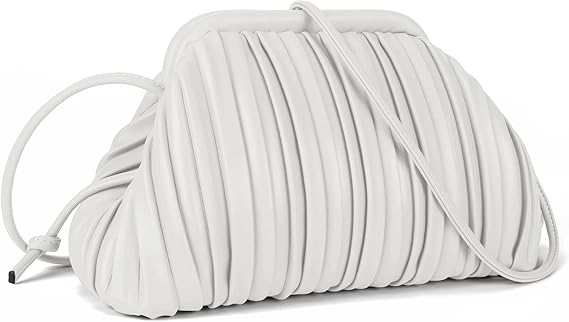 Women’s Cloud Dumpling Bag Ruched PU Leather Clutch Crossbody Taupe spring 2026 collection