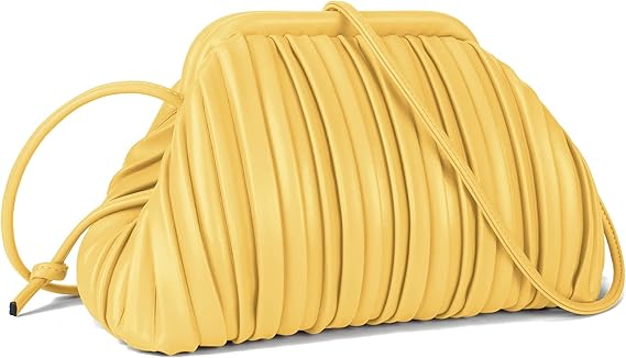 Women’s Cloud Dumpling Bag Ruched PU Leather Clutch Crossbody Taupe spring 2026 collection
