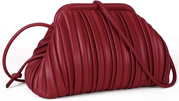 Women’s Cloud Dumpling Bag Ruched PU Leather Clutch Crossbody Taupe spring 2026 collection