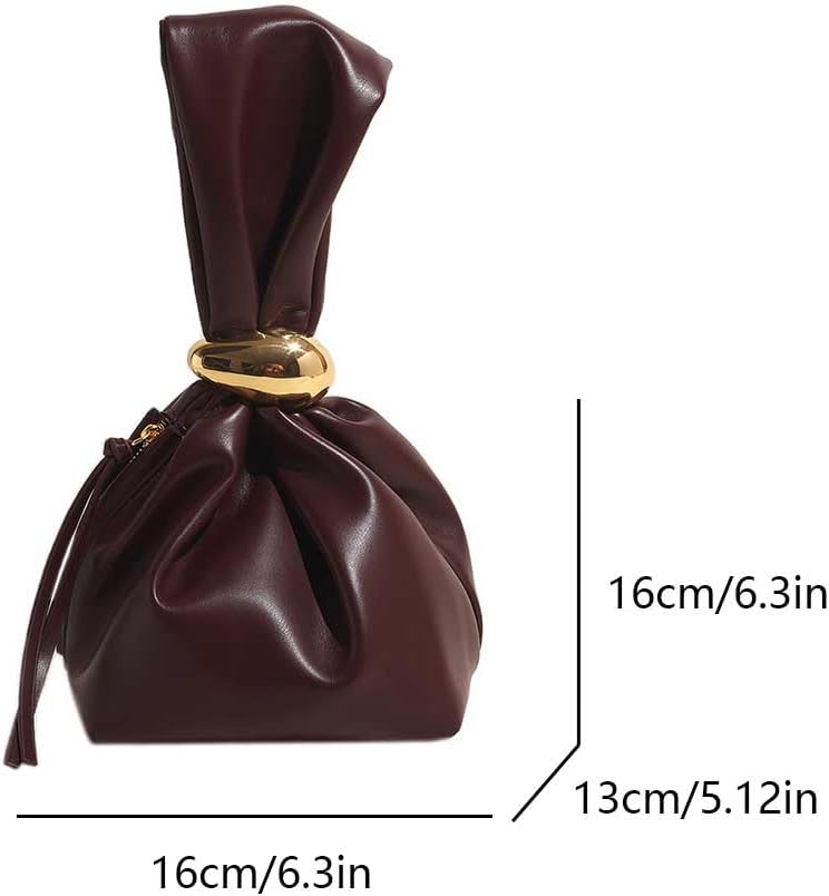 Women’s Knot Clutch Bag Vegan Leather Mini Wristlet Handbag  spring 2026 collection