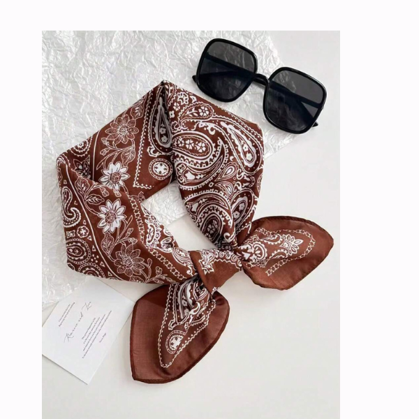 Women’s Paisley Print Square Bandana Scarf 70x70CM