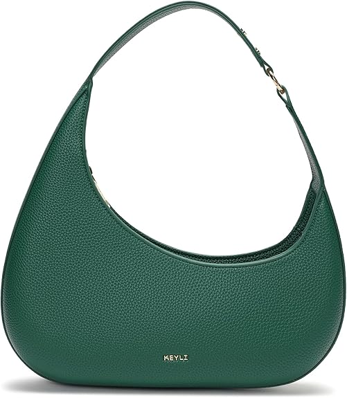 Women’s Black Hobo Shoulder Bag Vegan Leather Zipper Handbag Large Capacity spring 2026 collection