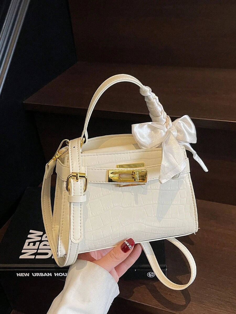 Women’s Mini PU Leather Crossbody Bag Litchi Grain Square Handbag Black spring 2026 collection
