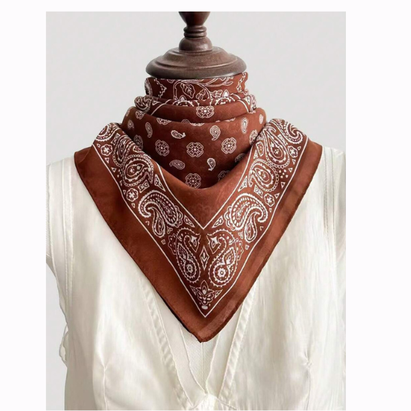 Women’s Paisley Print Square Bandana Scarf 70x70CM