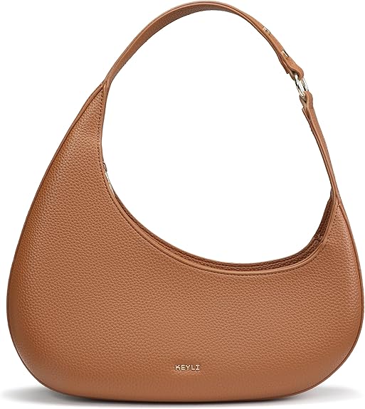 Women’s Black Hobo Shoulder Bag Vegan Leather Zipper Handbag Large Capacity spring 2026 collection