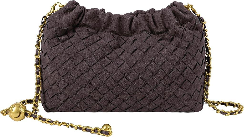Women’s Woven Dumpling Bag Crossbody Hobo Shoulder Clutch Light Beige spring 2026 collection