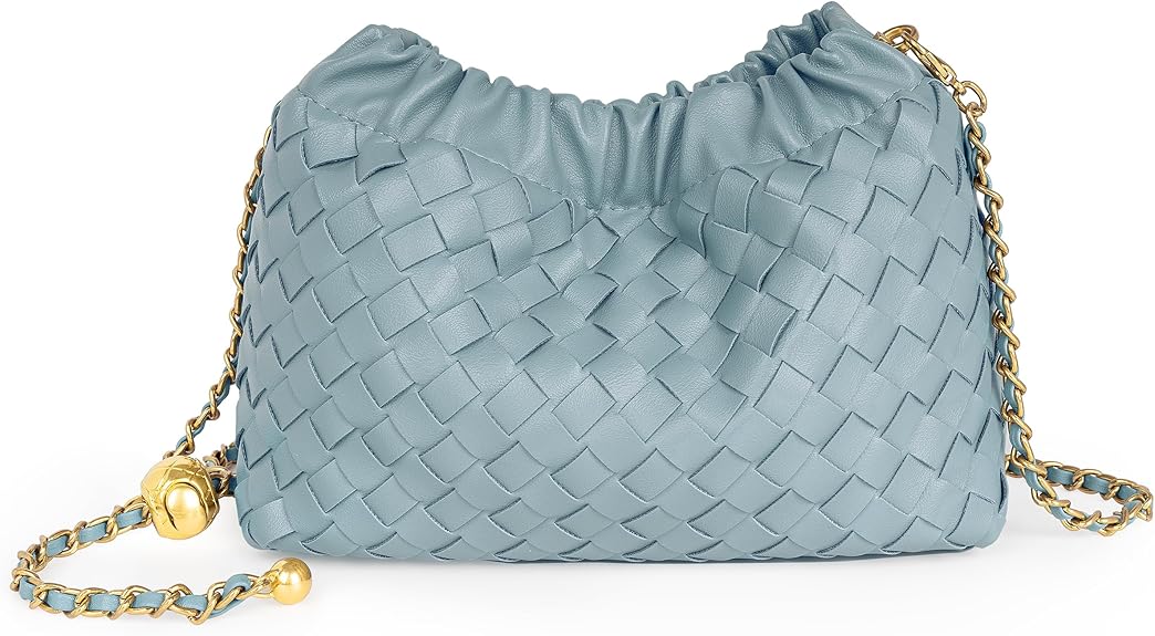 Women’s Woven Dumpling Bag Crossbody Hobo Shoulder Clutch Light Beige spring 2026 collection