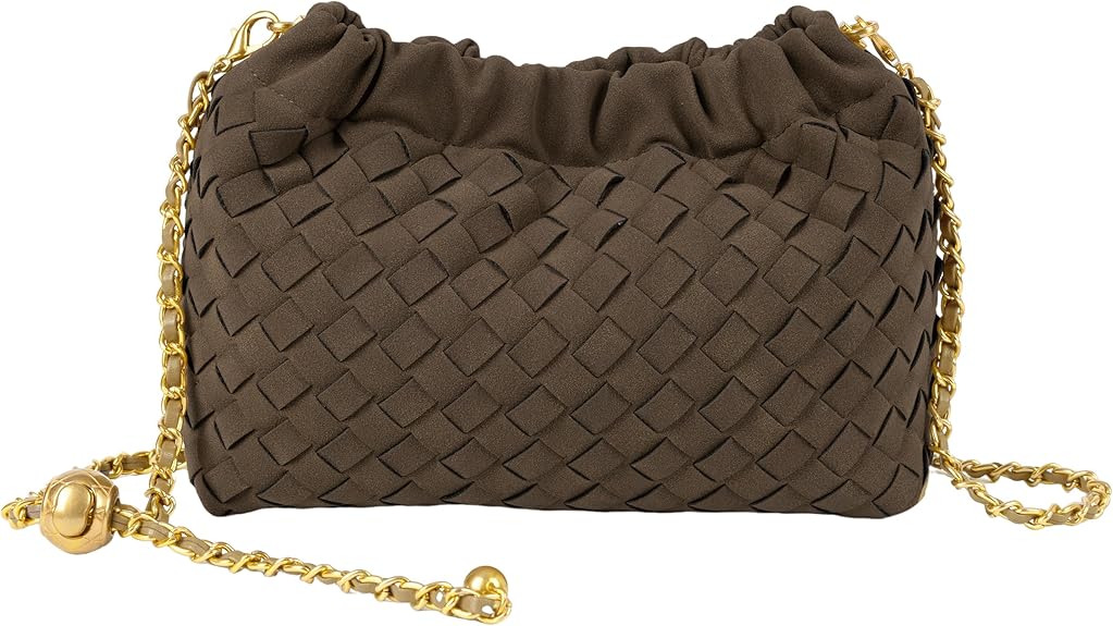 Women’s Woven Dumpling Bag Crossbody Hobo Shoulder Clutch Light Beige spring 2026 collection