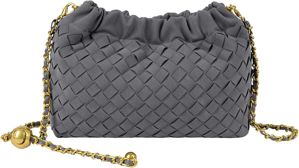 Women’s Woven Dumpling Bag Crossbody Hobo Shoulder Clutch Light Beige spring 2026 collection