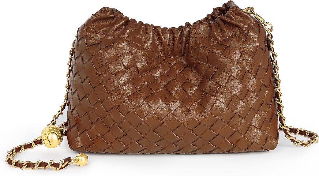 Women’s Woven Dumpling Bag Crossbody Hobo Shoulder Clutch Light Beige spring 2026 collection