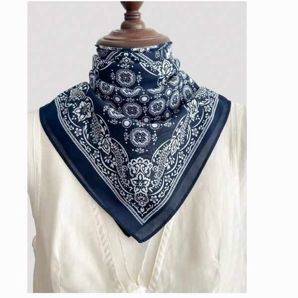 Women’s Paisley Print Square Bandana Scarf 70x70CM