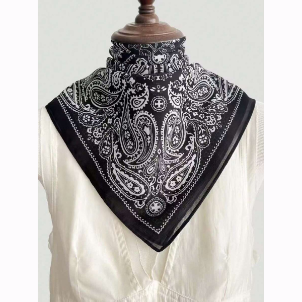 Women’s Paisley Print Square Bandana Scarf 70x70CM