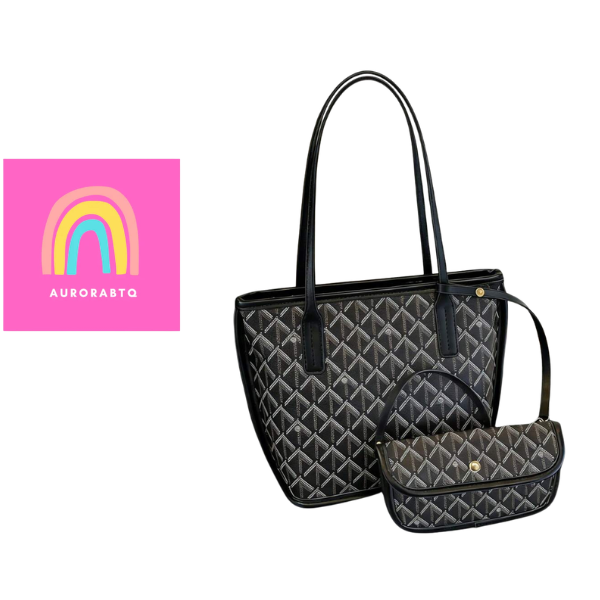 Women’s Minimalist Tote Bag Set Large Capacity Shoulder Handbag with Wallet Pink spring 2026 collection