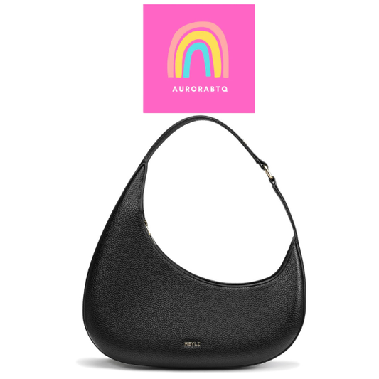 Women’s Black Hobo Shoulder Bag Vegan Leather Zipper Handbag Large Capacity spring 2026 collection