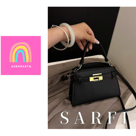 Women’s Mini PU Leather Crossbody Bag Litchi Grain Square Handbag Black spring 2026 collection