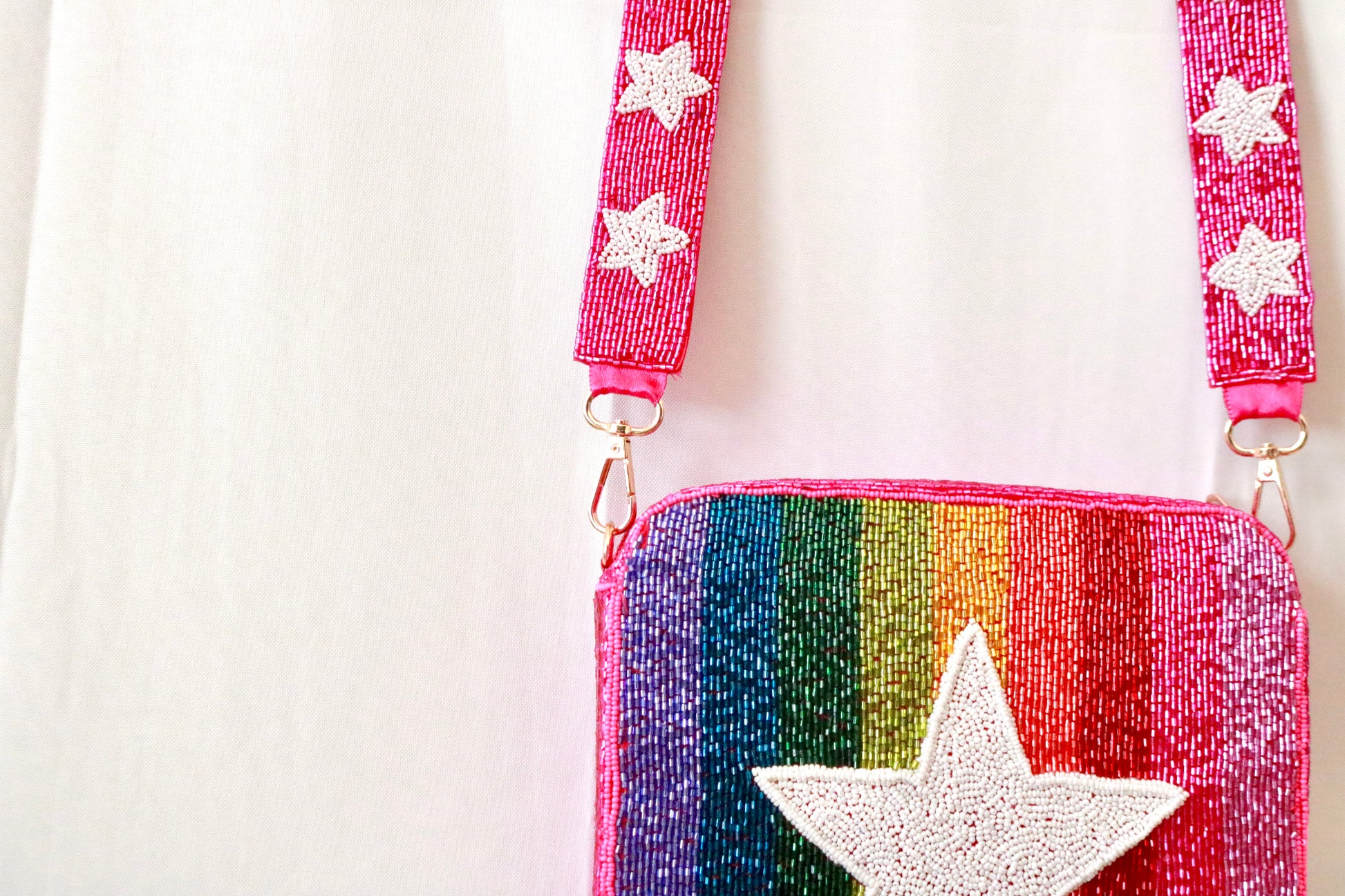 The Pink Star Glitter Crossbody Bag – aurorabtq